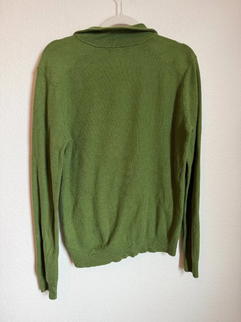 Banana Republic Supima Cotton Olive Green Quarter Zip Sweater Small